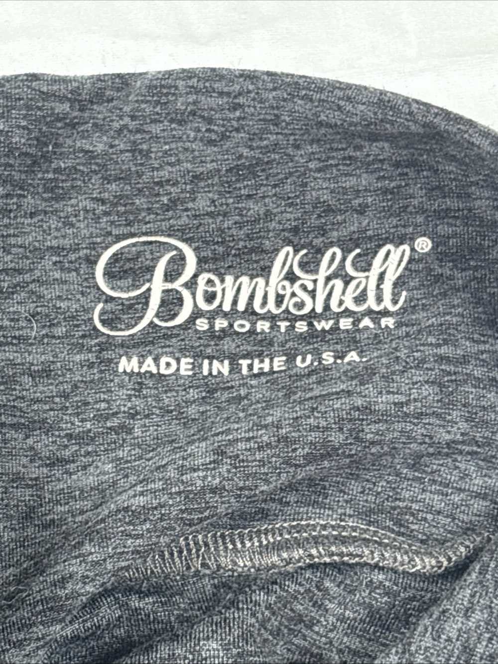 Bombshell Sportswear Heathered Gray High-Waist Support Leggings W/ Pockets - Picture 6 of 10